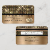 Visite Carte de crédit Styled Gold et Black (Devant / Derrière)