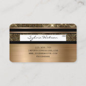 Visite Carte de crédit Styled Gold et Black (Dos)