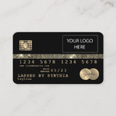 Visite Carte de crédit Styled Gold et Black (Devant)
