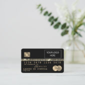 Visite Carte de crédit Styled Gold et Black (Debout devant)