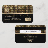 Visite Carte de crédit Styled Gold et Black (Devant / Derrière)