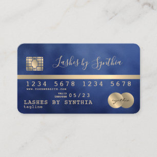 Visite Carte de crédit Styled Gold et Navy ajoutez votre