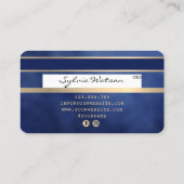 Visite Carte de crédit Styled Gold et Navy ajoutez votre (Dos)