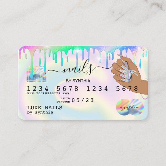 Visite Carte de crédit Styled Holograph Drivers (Devant)