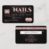 Visite Carte de crédit Styled Nails technicien ongle art (Devant / Derrière)