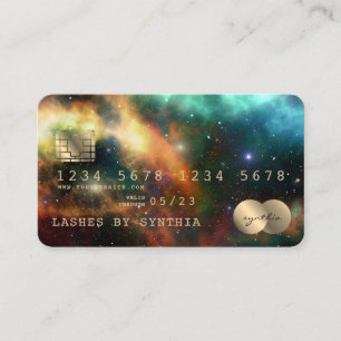 Visite Carte de crédit Styled Nebula étoiles cosmos espac