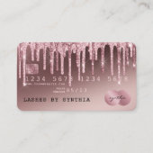 Visite Carte de crédit Styled Rose Gold Driving Gold (Devant)