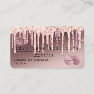 Visite Carte de crédit Styled Rose Gold Driving Gold