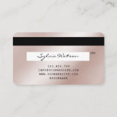 Visite Carte de crédit Styled Rose Gold Long Lash gouttes (Dos)
