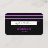 Visite Carte de crédit Styled RPurple (Dos)