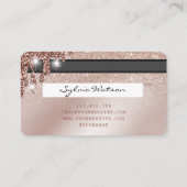 Visite Carte de crédit Stylisé Rose Gold Confetti (Dos)