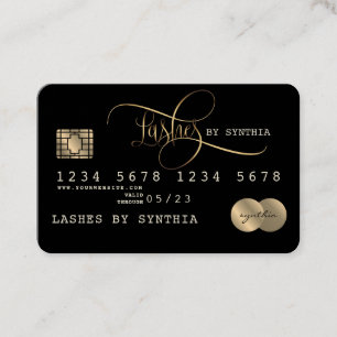 Visite Carte de crédit Stylisée Black Gold