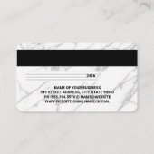 Visite Carte de crédit | Texture de marbre (Dos)