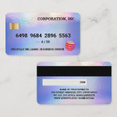 Visite Carte de crédit | Texture des huiles pastel (Devant / Derrière)