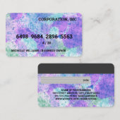 Visite Carte de crédit | Tie Dye Arrière - plan (Devant / Derrière)