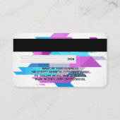 Visite Carte de crédit | Triangles coloré Abstrait (Dos)