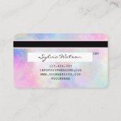 Visite Carte de crédit Unicorne aquarelle (Dos)