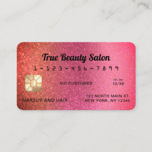 Visite Carte de crédit Unique en Cuivre rose Parties scin