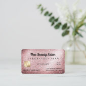 Visite Carte de crédit unique Rose Sparkly Gold Parties s (Debout devant)