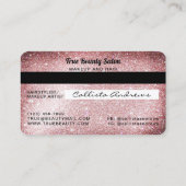 Visite Carte de crédit unique Rose Sparkly Gold Parties s (Dos)