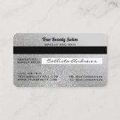 Visite Carte de crédit unique Sparkly Grey Silver Parties (Dos)