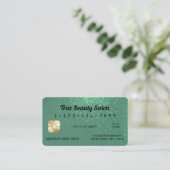 Visite Carte de crédit unique Sparkly Mermaid Turquoise P (Debout devant)