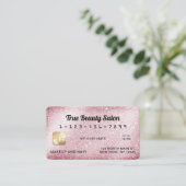 Visite Carte de crédit unique Sparkly Pink Parties scinti (Debout devant)