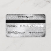 Visite Carte de crédit unique Sparkly Silver Parties scin (Dos)