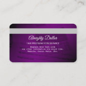 Visite Carte de crédit violet et argent (Dos)