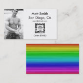 Visite Carte de croisière gay (avec le dos et le code QR) (Devant / Derrière)