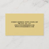 Visite Carte de cultivateur de propriétaire foncier agric (Dos)