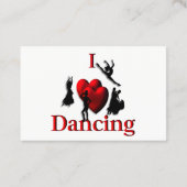 Visite Carte de danse J'adore la danse (Dos)