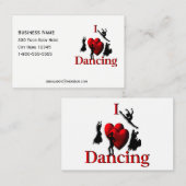 Visite Carte de danse J'adore la danse (Devant / Derrière)