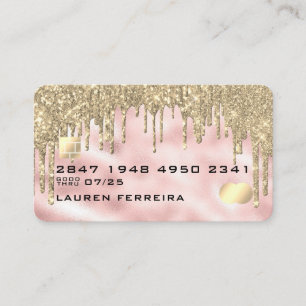 Visite Carte de débit Faux Rose Gold Faux