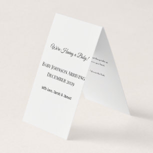 Visite Carte de déclaration personnalisée pour bébé