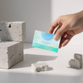 Visite Carte de dégradé Turquoise pour Techs et Salons à 