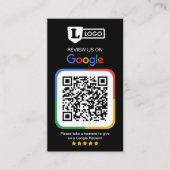 Visite Carte de demande d'avis Google avec logo (Devant)
