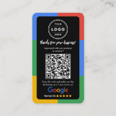 Visite Carte de demande d'avis Google avec logo et QR Cod (Devant)