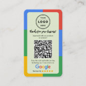 Visite Carte de demande d'avis Google avec logo et QR Cod (Devant)