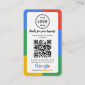Visite Carte de demande d'avis Google avec logo et QR Cod (Devant)