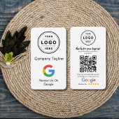 Visite Carte de demande d'avis Google avec logo et QR Cod