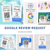 Visite Carte de demande d'avis Google avec logo et QR Cod