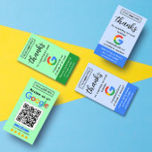 Visite Carte de demande d'avis Google avec logo et QR Cod