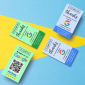 Visite Carte de demande d'avis Google avec logo et QR Cod