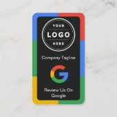 Visite Carte de demande d'avis Google avec logo et QR Cod (Dos)
