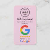 Visite Carte de demande d'avis Google avec logo et QR Cod (Devant)