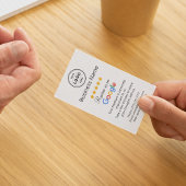 Visite Carte de demande d'avis Google avec QR code