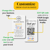 Visite Carte de demande d'avis Google avec QR code