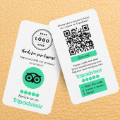 Visite Carte de demande d'avis TripAdvisor avec QR Code