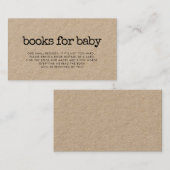 Visite Carte de demande de baby shower de machine à écrir (Devant / Derrière)